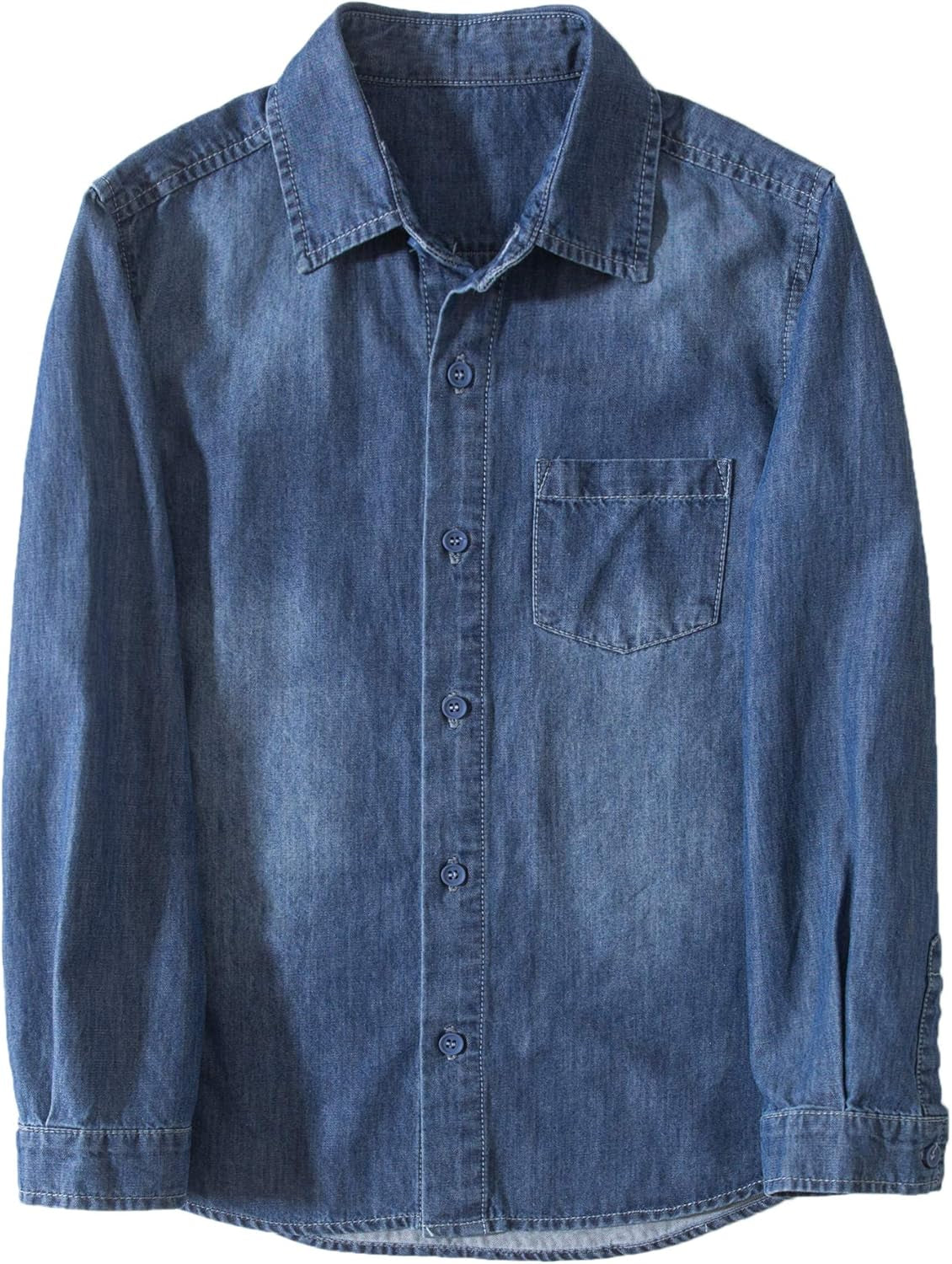 Boy's Long Sleeve Button down Woven Shirt