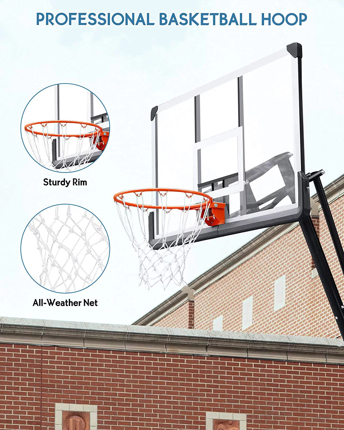 Outdoor Adjustable Basketball Hoop