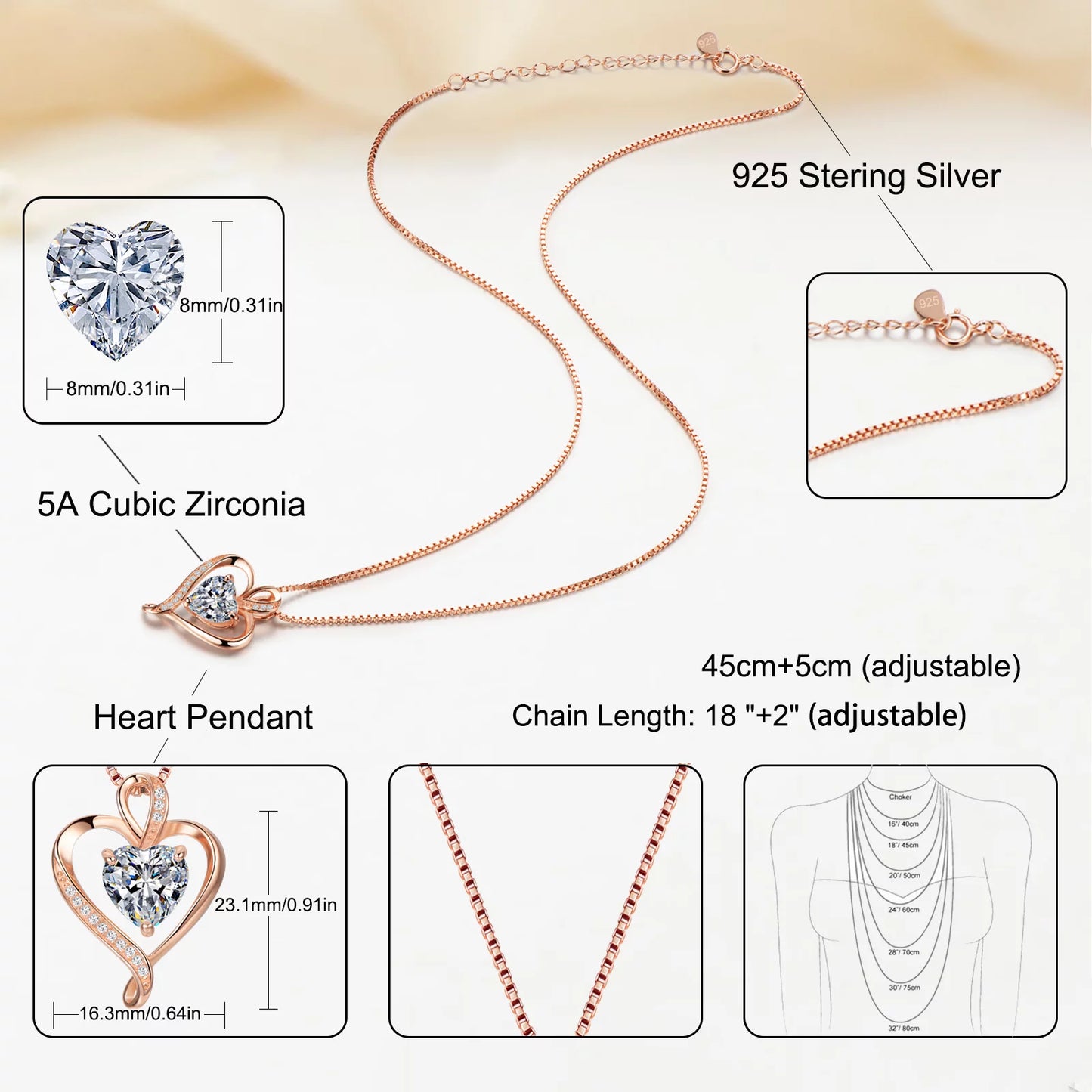 Women's Heart Pendant Necklaces