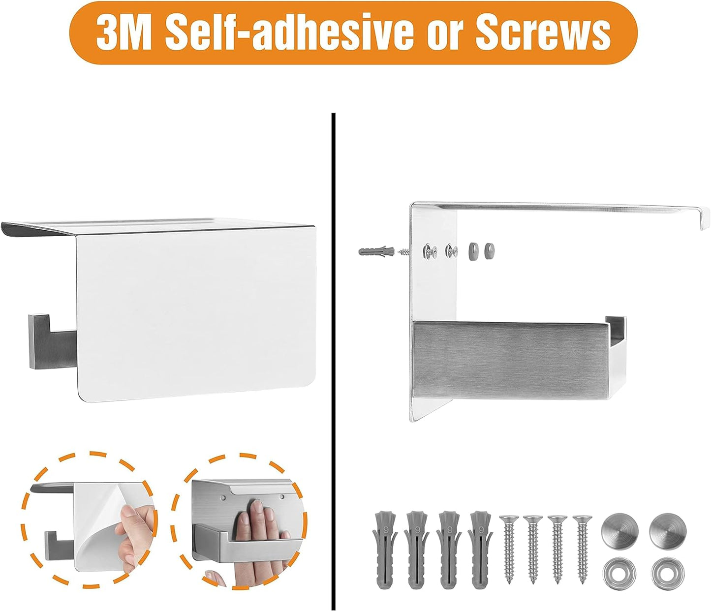 Toilet Paper Holder with Shelf