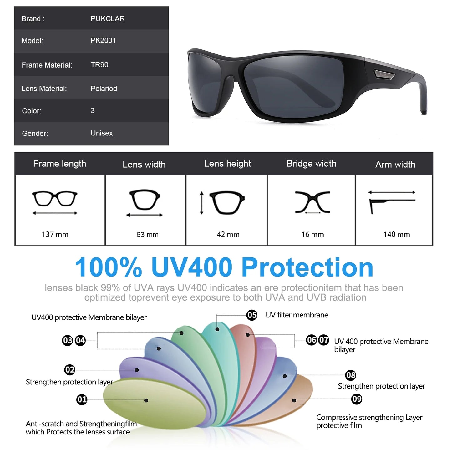Men's Polarized Sports Sunglasses