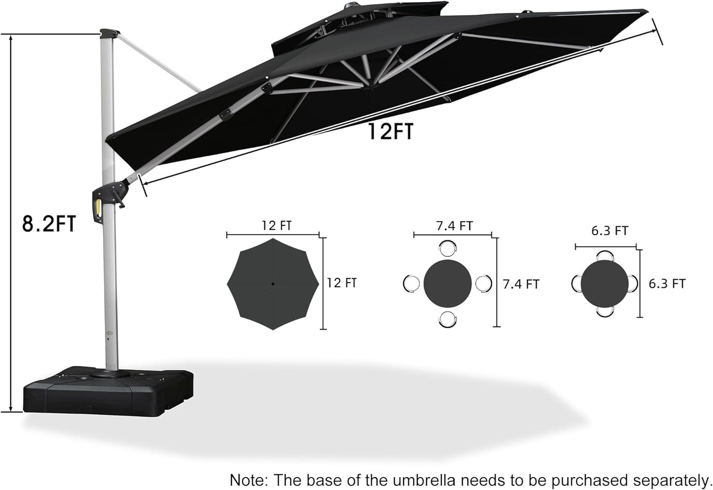 Double Top round Patio Umbrella