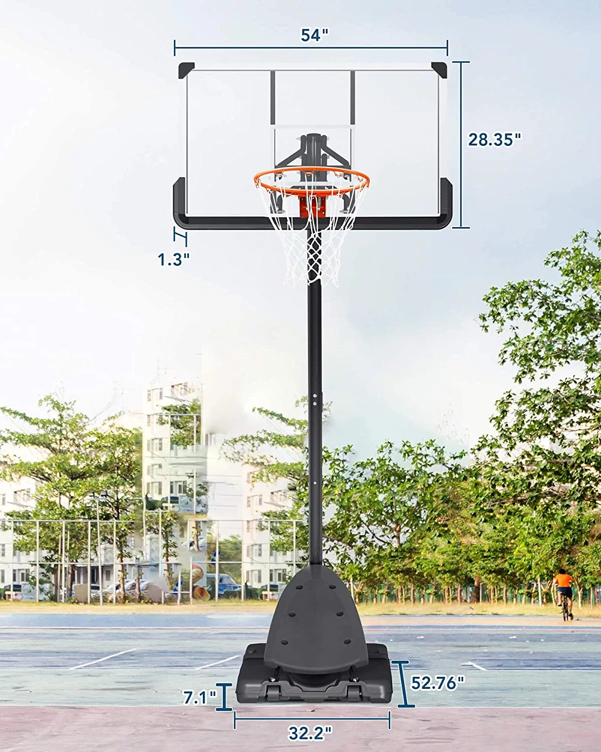 Outdoor Adjustable Basketball Hoop