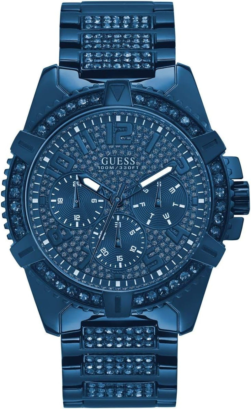 Men's Stainless Steel Crystal Embellished Watch