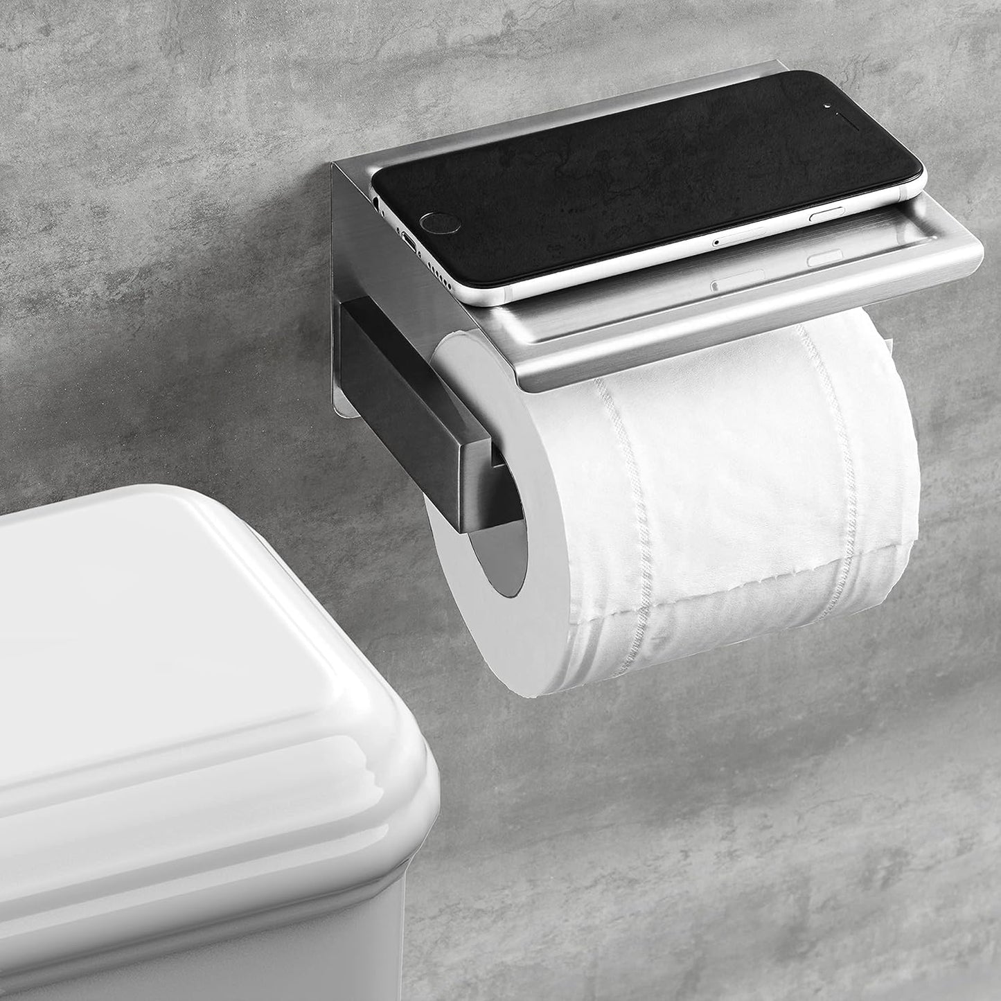 Toilet Paper Holder with Shelf