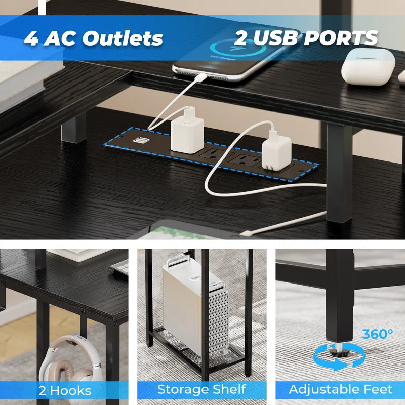 Kamai 54" L Shaped Computer Desk