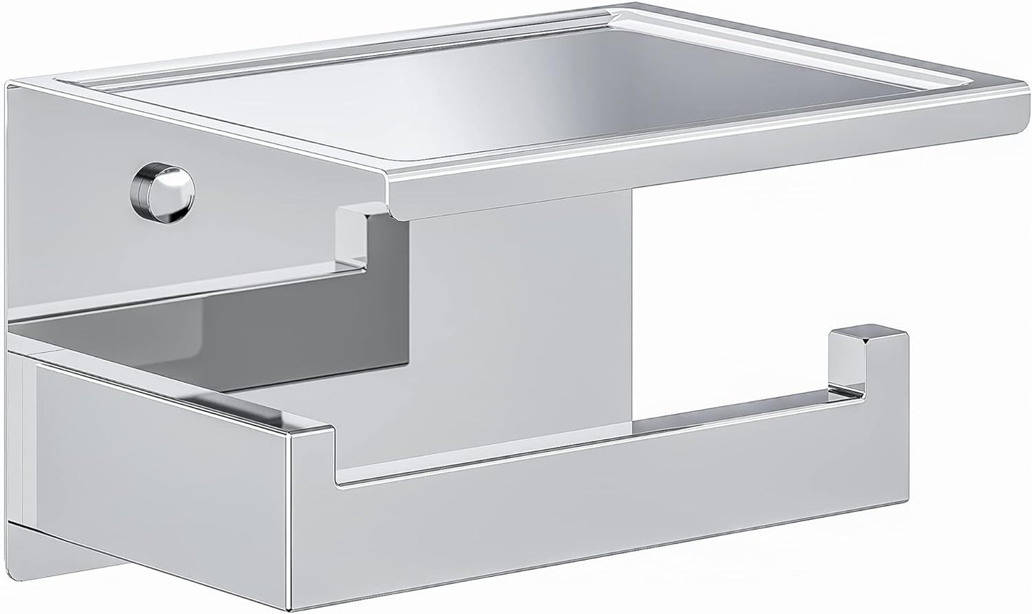 Toilet Paper Holder with Shelf