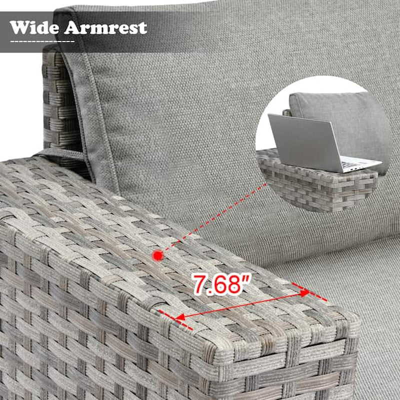 6 Pieces Patio Sectional Sofas