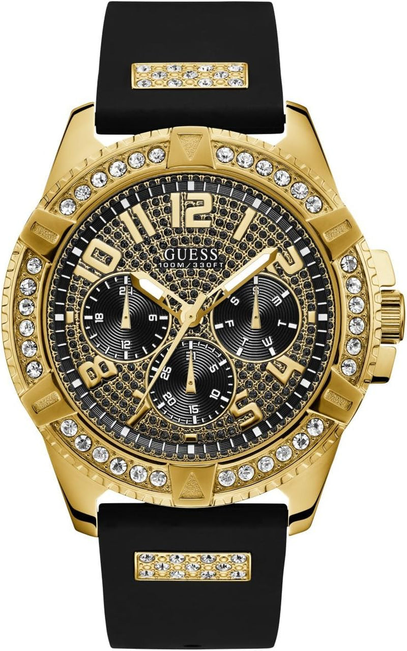 Men's Stainless Steel Crystal Embellished Watch