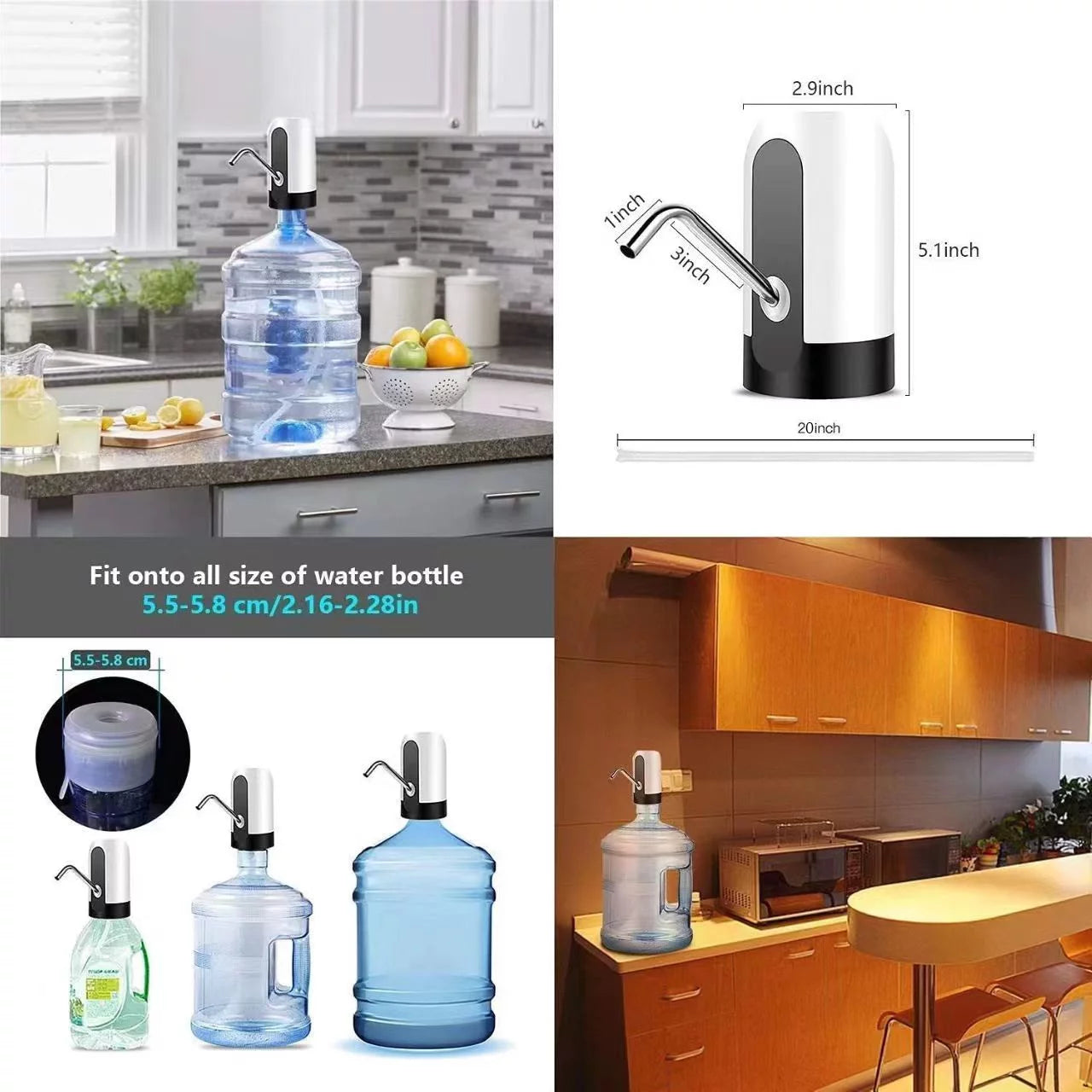 Portable Electric Water Bottle Pump