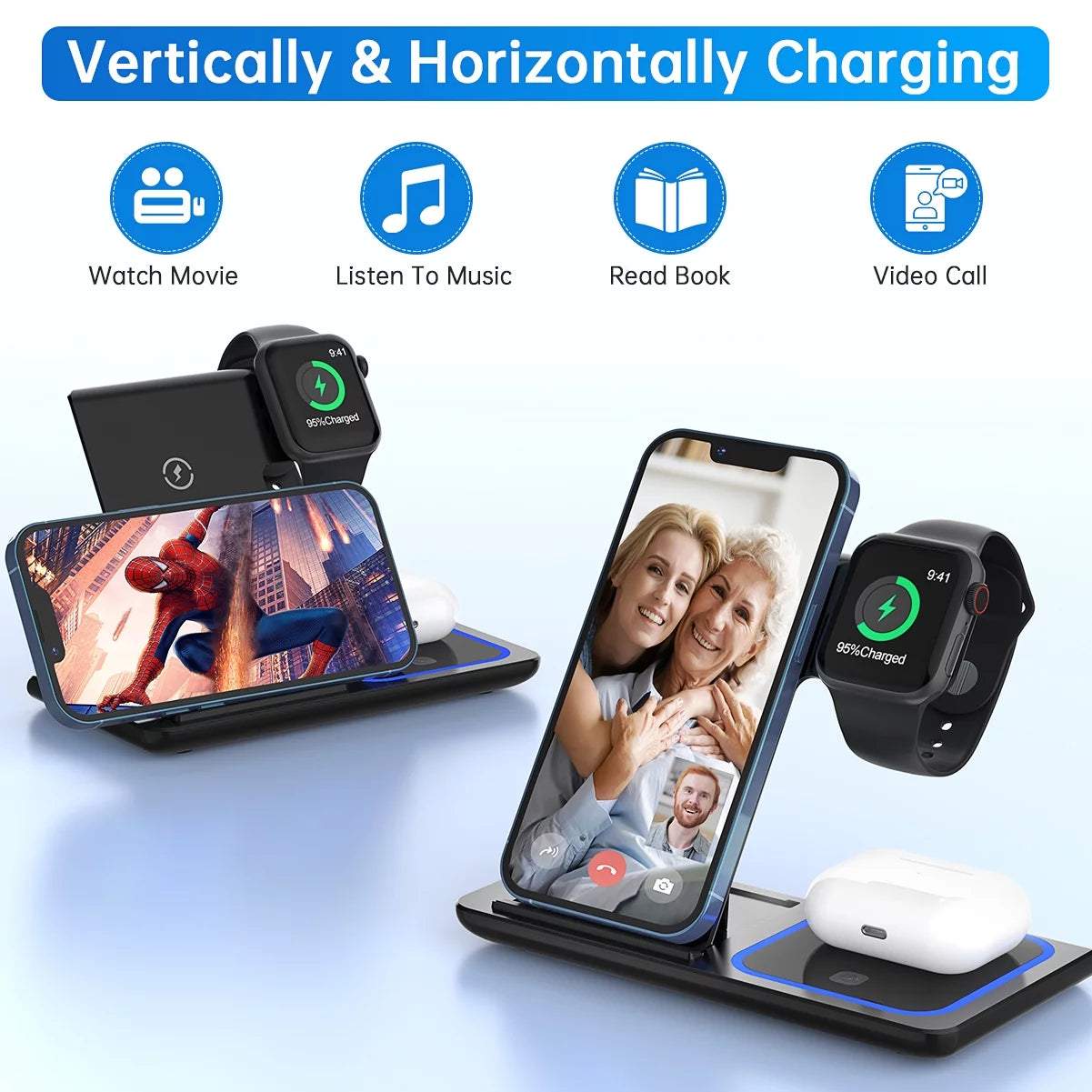 3 in 1 Wireless Charging Station