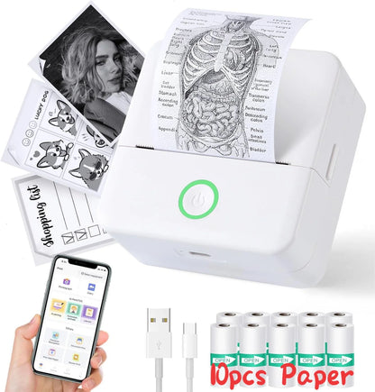 Wireless Bluetooth Inkless Portable Printer