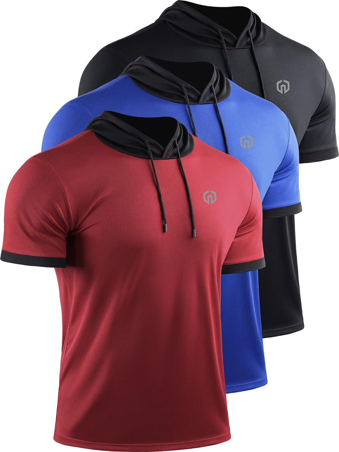 Men's Dry Fit Performance Athletic Shirt with Hoods