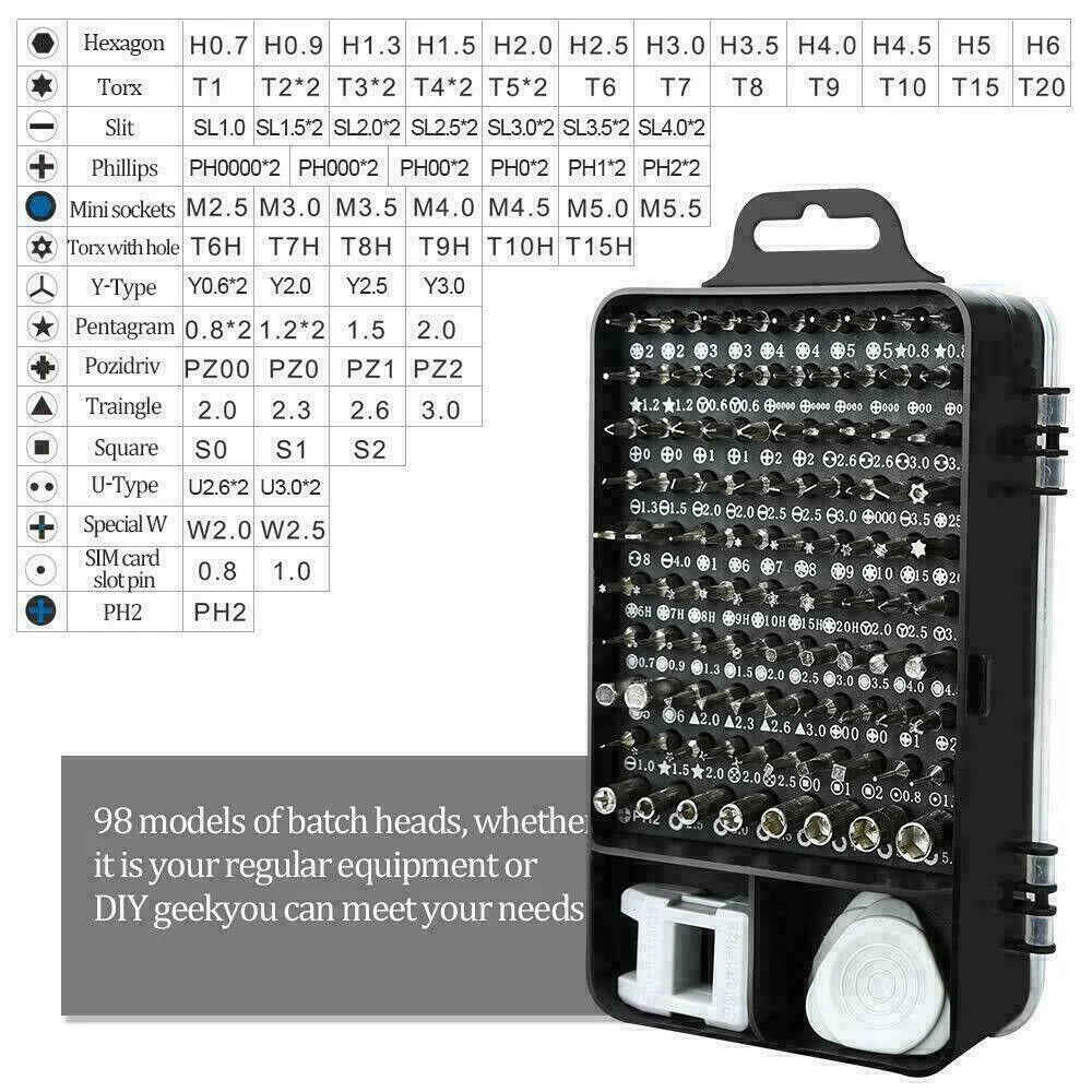 Magnetic Screwdriver Bit Set - 117PCS