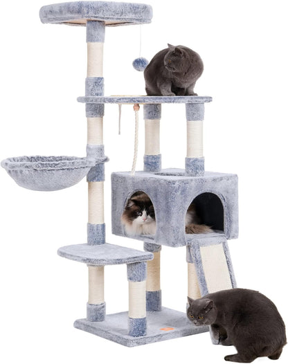 Multi-Level Cat Condo with Feeding Bowl 