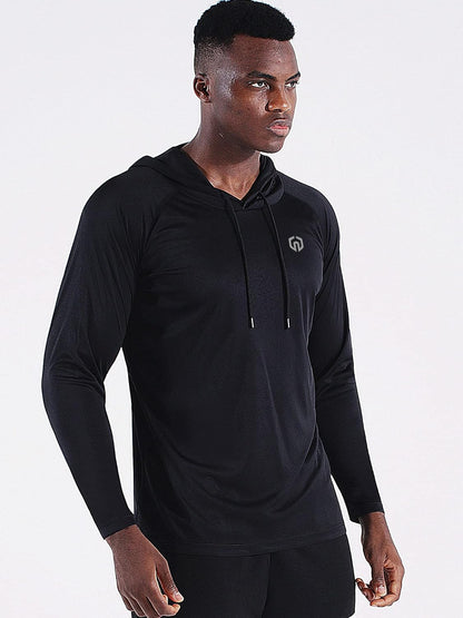 Men's Long Sleeve Workout Shirts with Hoods