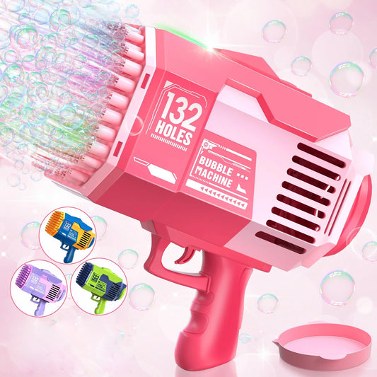 Bubble Machine with Colorful Lights - Pink