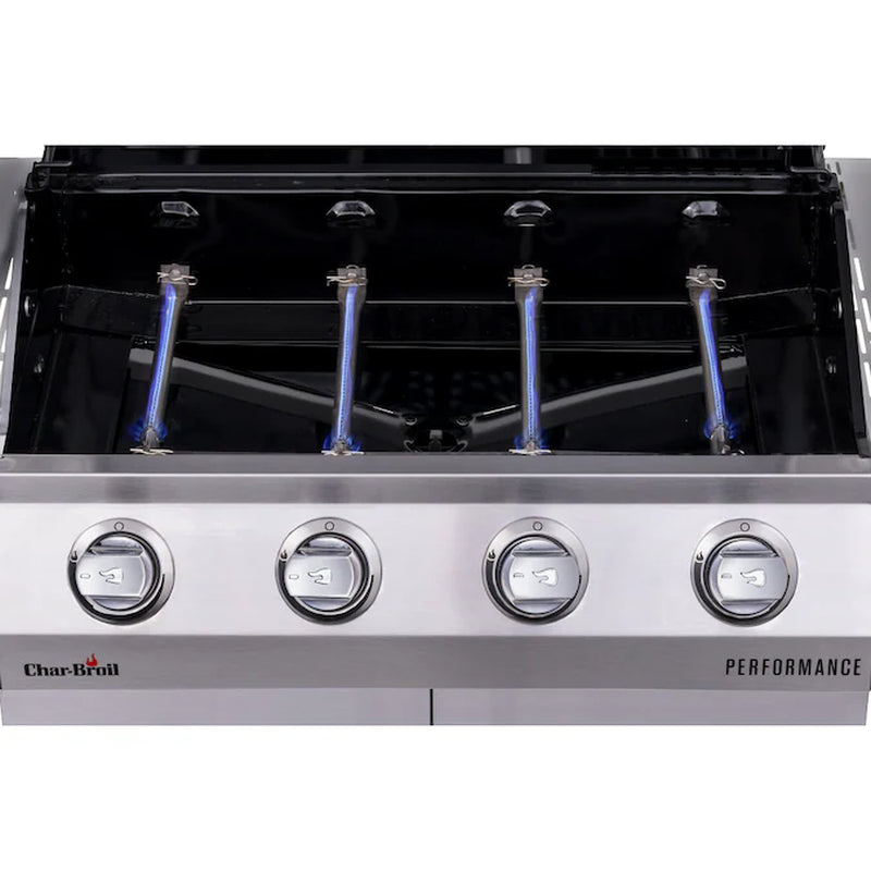  4-Burner Liquid Propane Gas Grill with 1 Side Burner