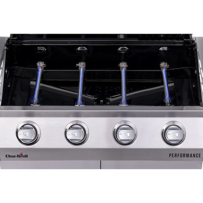  4-Burner Liquid Propane Gas Grill with 1 Side Burner