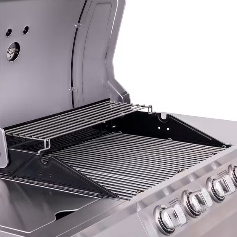  4-Burner Liquid Propane Gas Grill with 1 Side Burner