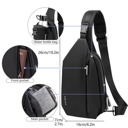 Men's Waterproof Anti-Theft Crossbody Sling Bag