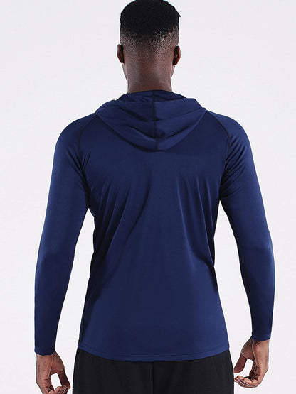 Men's Long Sleeve Workout Shirts with Hoods