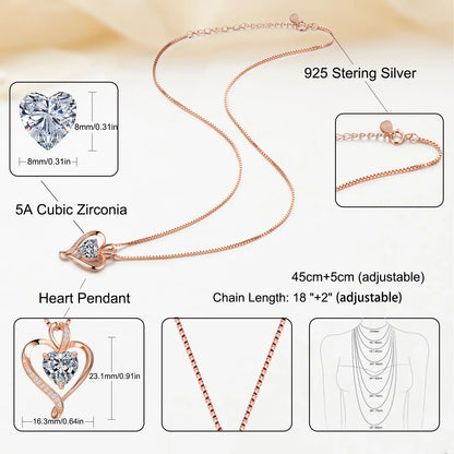 Women's Heart Pendant Necklaces 