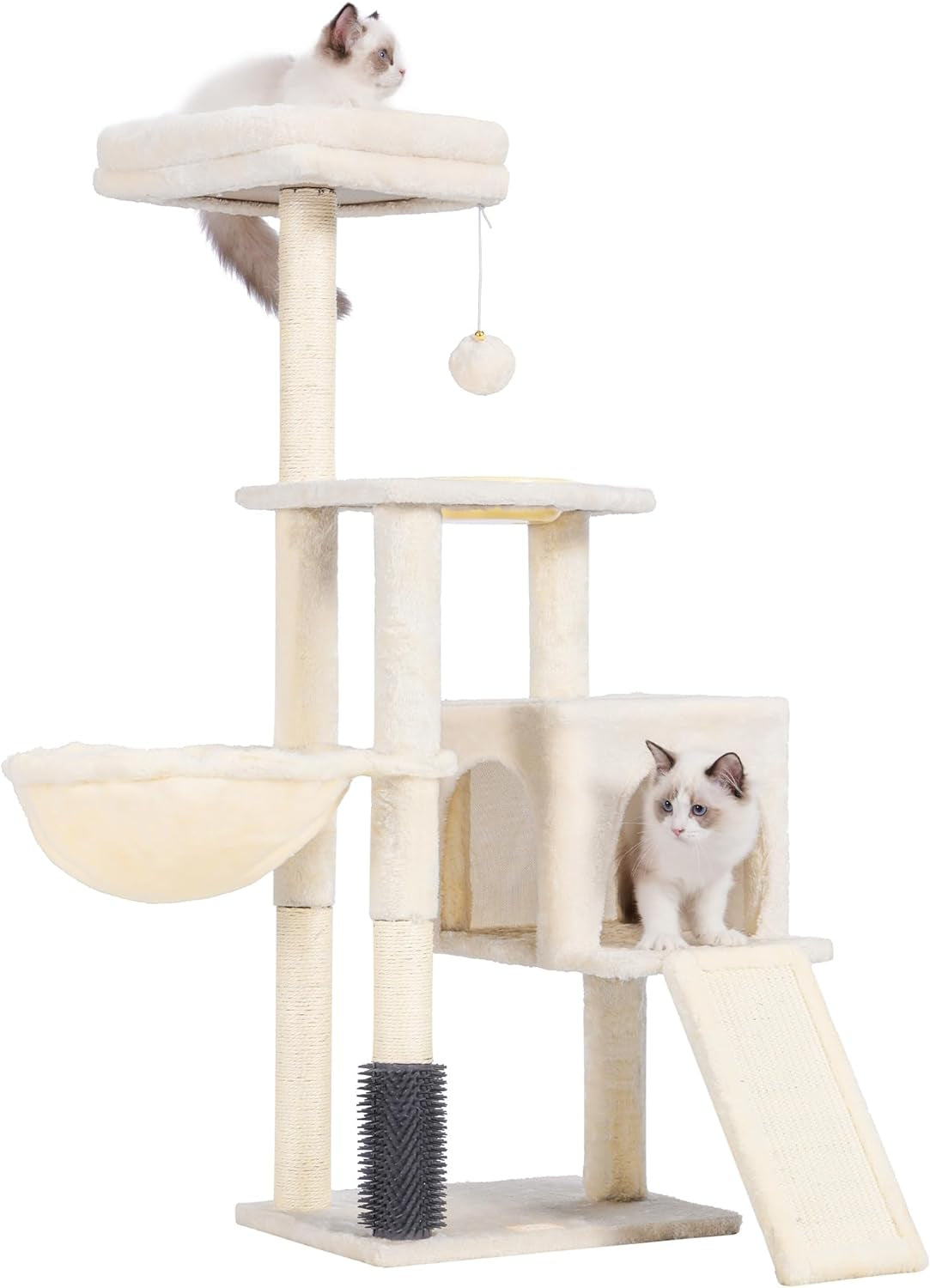 Multi-Level Cat Condo with Feeding Bowl 