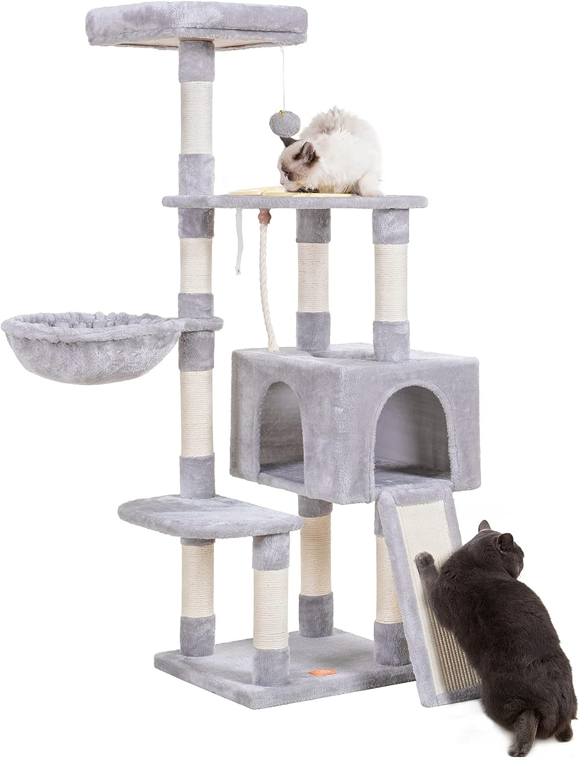 Multi-Level Cat Condo with Feeding Bowl 