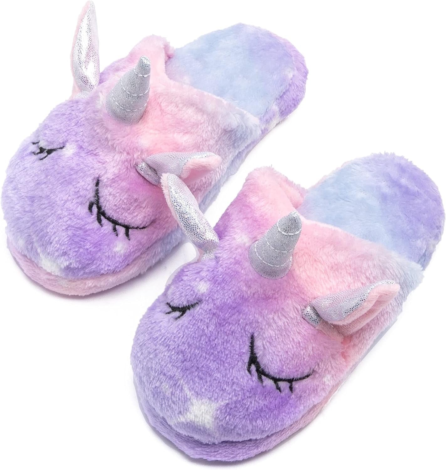 Girl's Soft Unicorn Hooded Robe with Matching Slippers, Headband and Blindfold