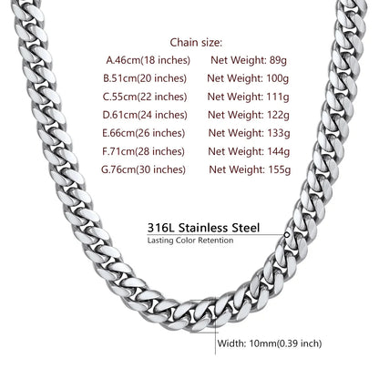 Men's Stainless Steel Cuban Link Chain 