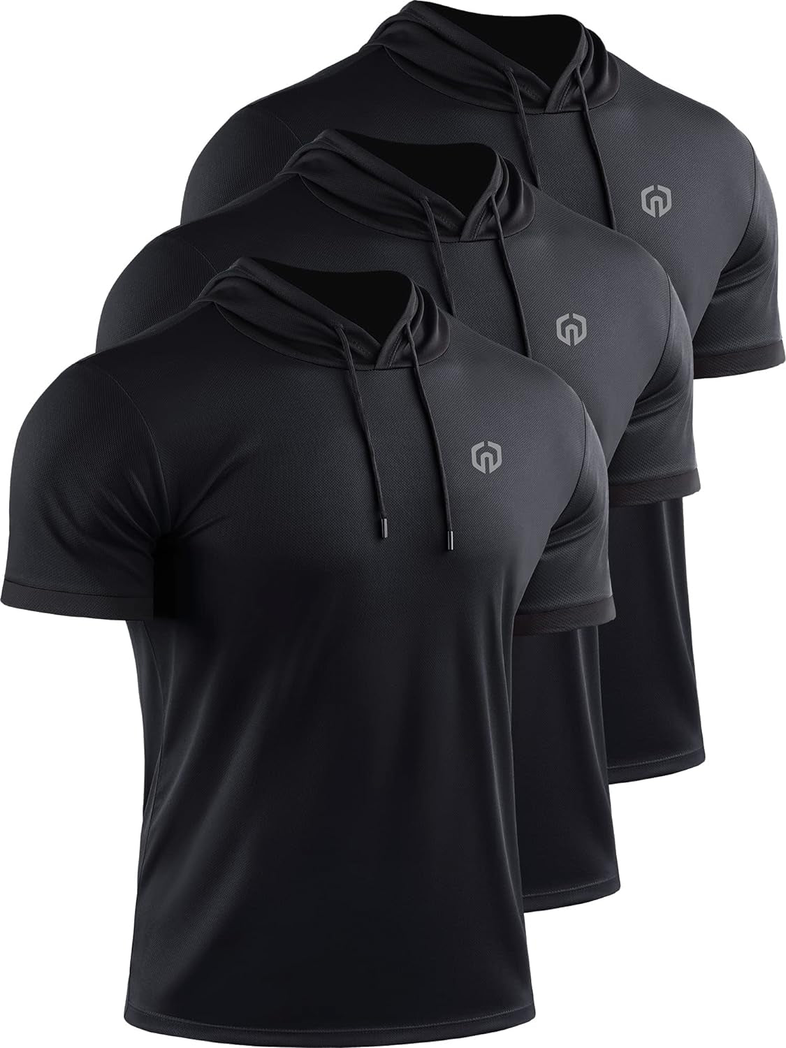 Men's Dry Fit Performance Athletic Shirt with Hoods