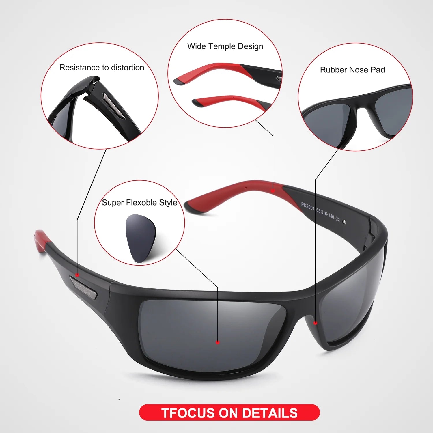 Men's Polarized Sports Sunglasses 