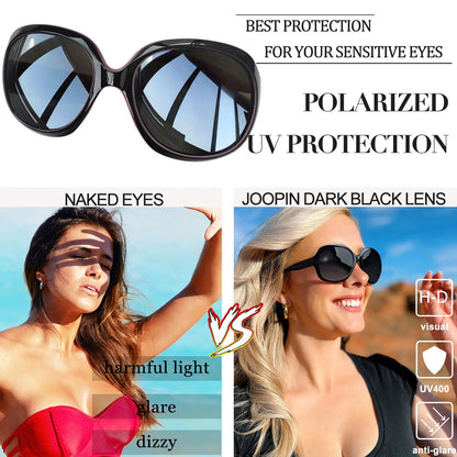 Wide Frame UV Blocking Polarized Sunglasses 