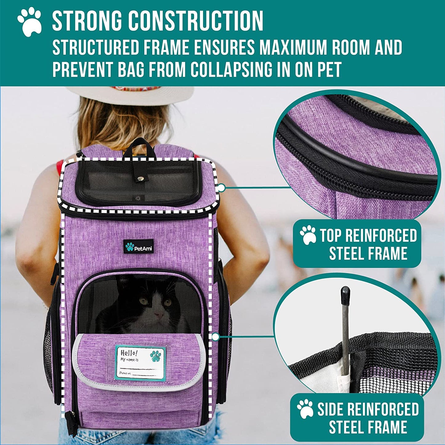 Pet Backpack Carrier for Dog and Cat - Airline Approved