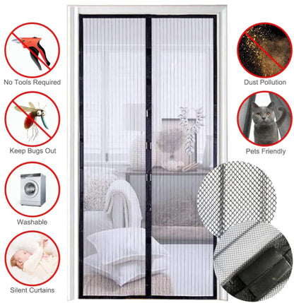 Magnetic Screen Door Mesh Curtain