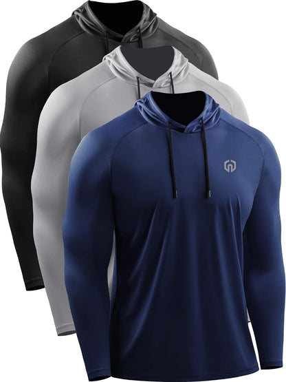 Men's Long Sleeve Workout Shirts with Hoods