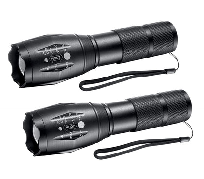 Zoomable LED Tactical Flashlights (Battery Not Included) - 2 Pack