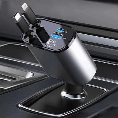 4 in 1 Retractable Car Charger