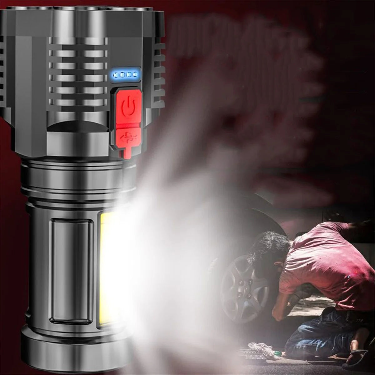 10,000 Lumens LED Tactical Flashlight