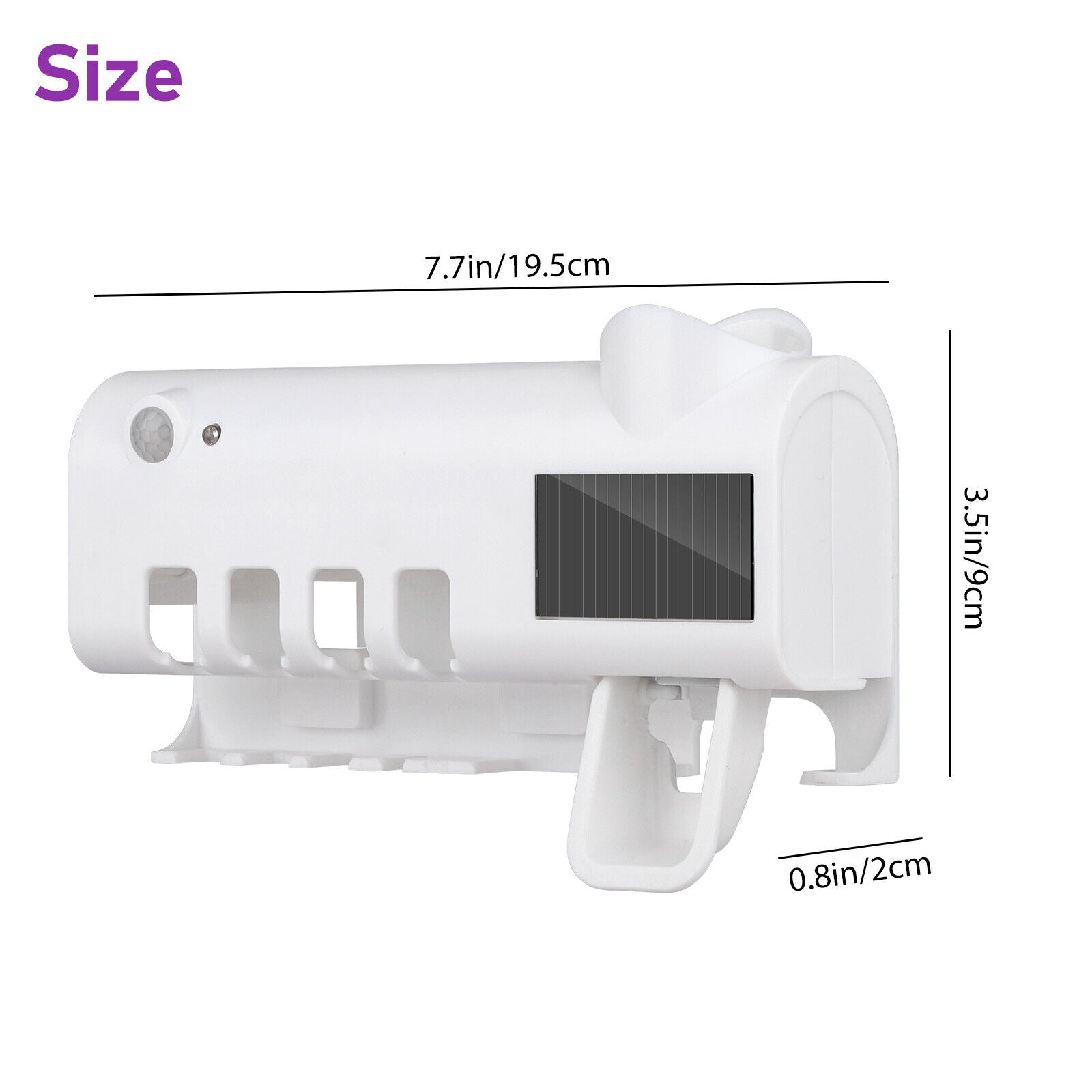 Automatic Toothpaste Dispenser, Toothbrush holder and Cleaner with UV Light Sterilizer