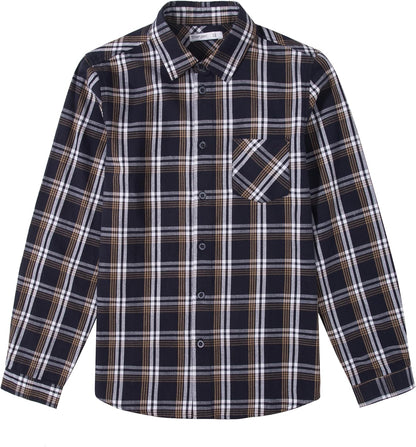 Boy's Long Sleeve Button down Woven Shirt