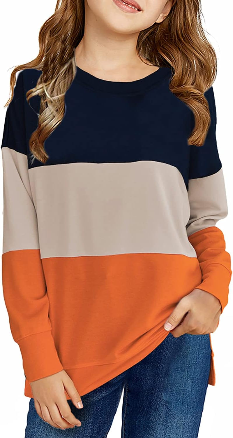 Girl's Casual Long Sleeve Shirt with Pockets