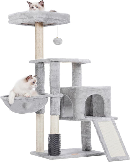 Multi-Level Cat Condo with Feeding Bowl 