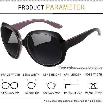 Wide Frame UV Blocking Polarized Sunglasses 