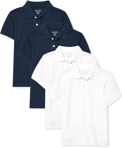 Boy's Multipack Short Sleeve Polo Shirts