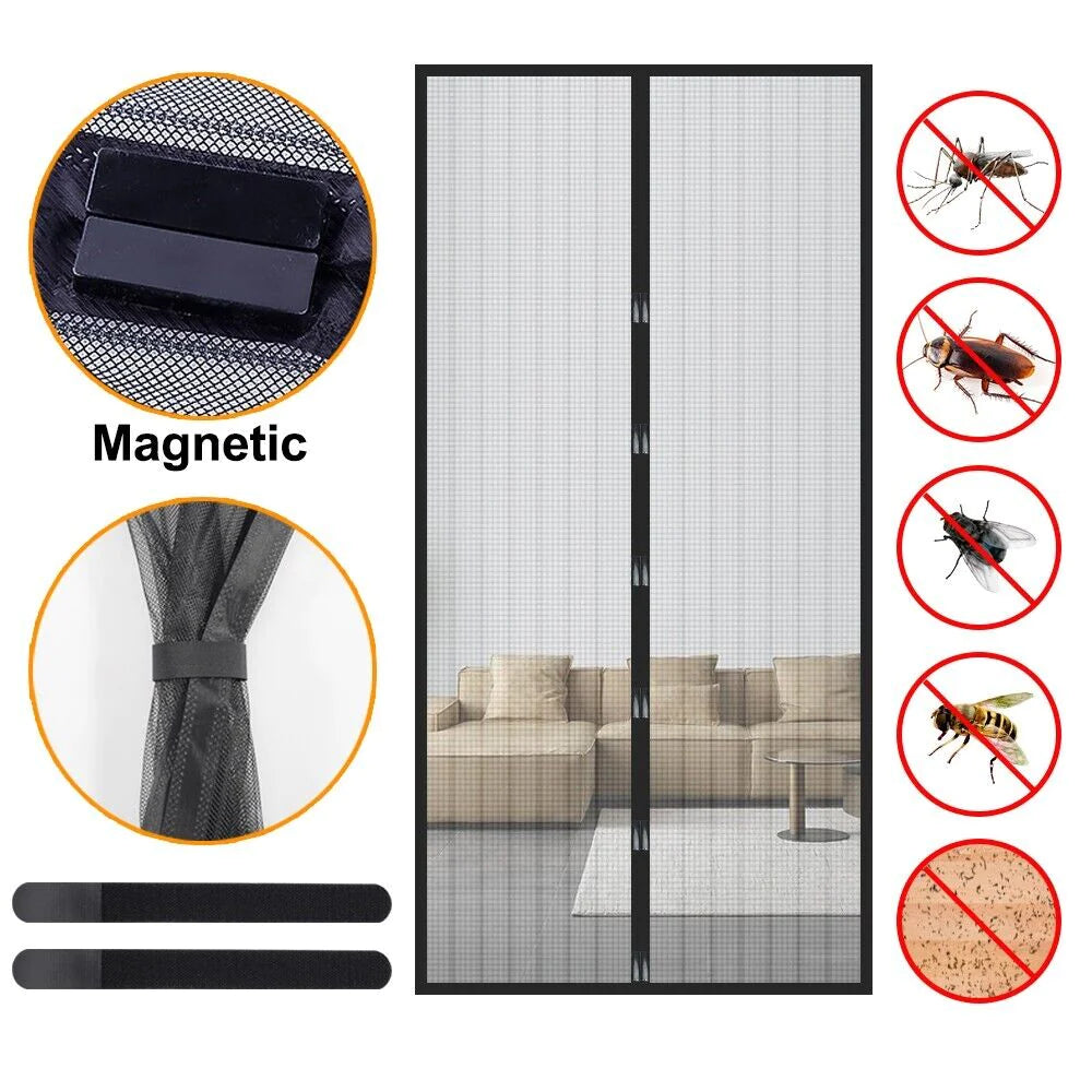 Magnetic Screen Door Mesh Curtain