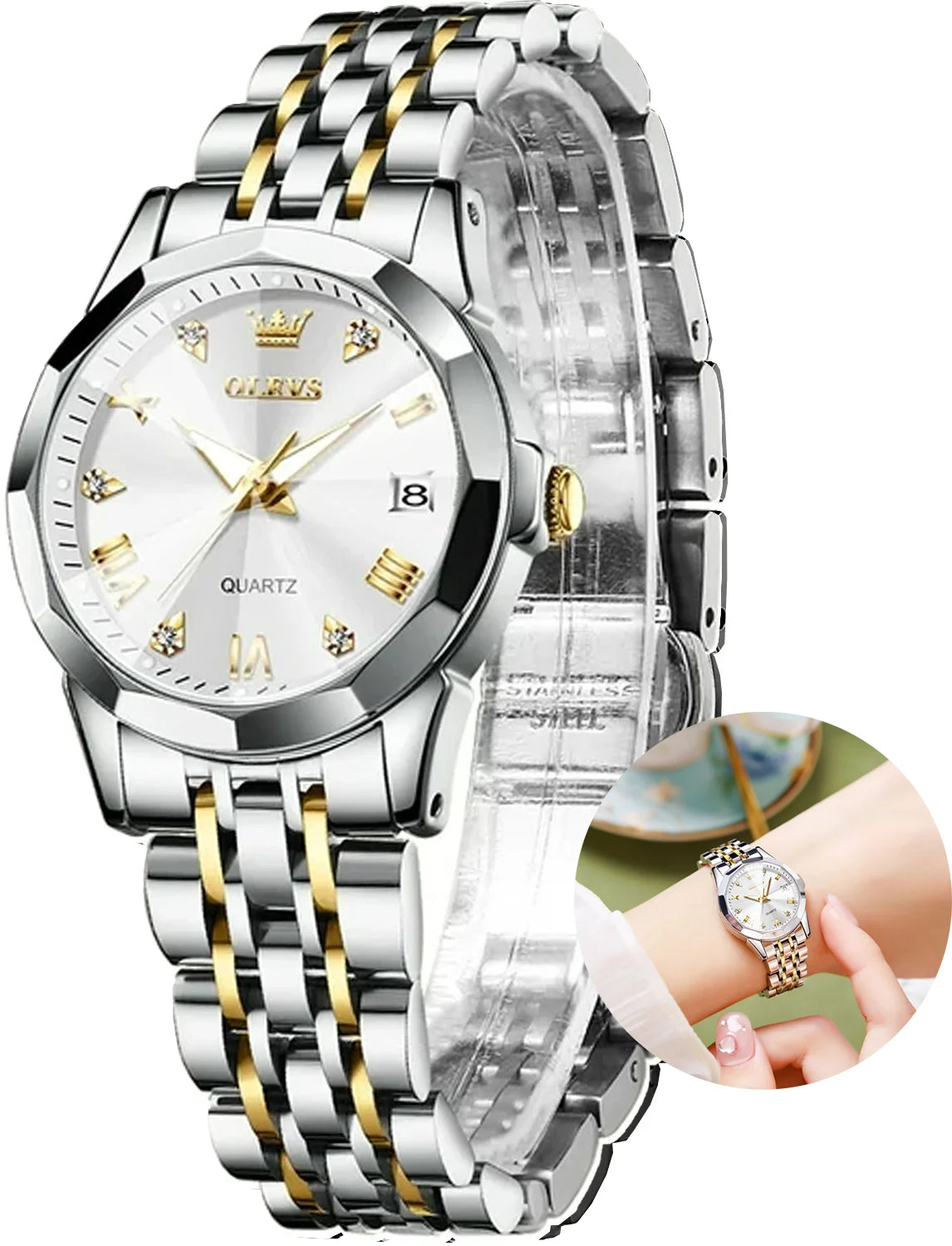 Women's Elegant Stainless Steel Waterproof Watch