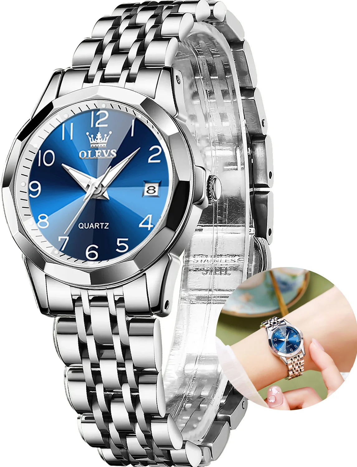 Women's Elegant Stainless Steel Waterproof Watch