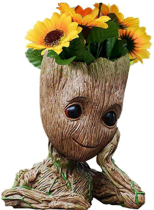 Baby Groot Flower Pot with Drainage Hole 